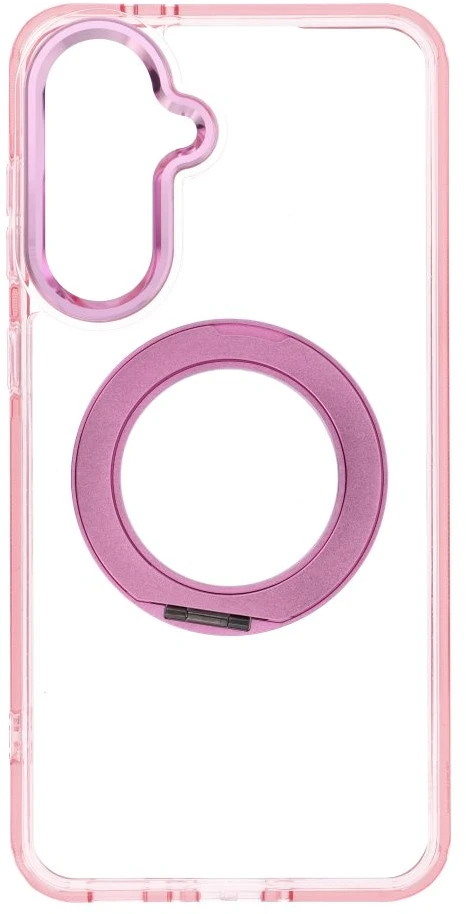 Oem Dėklas Samsung A56 Frame Circle Stand, suderinamas su MagSafe, rožinis.