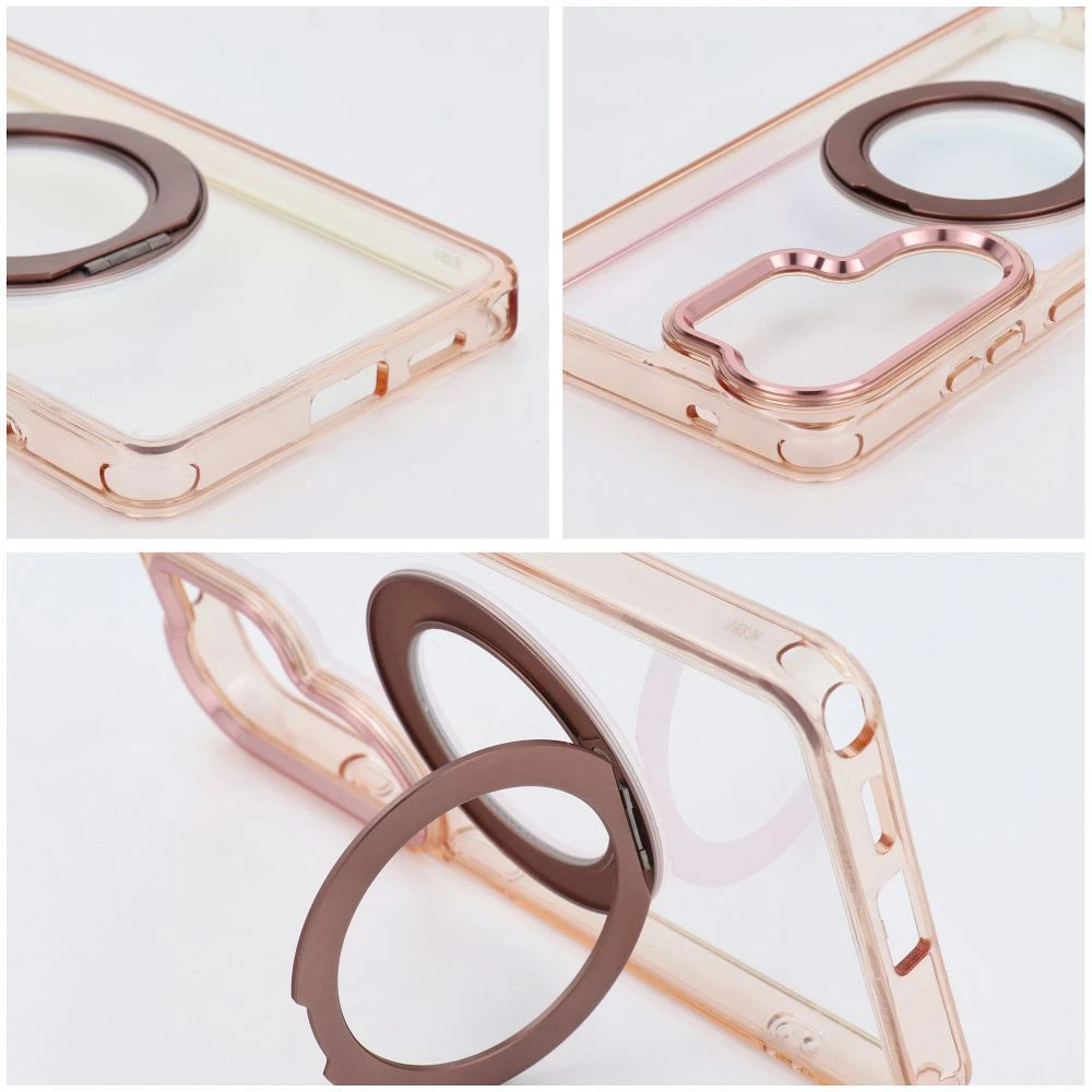 Oem Dėklas Samsung A56 Frame Circle Stand, suderinamas su MagSafe, auksinis