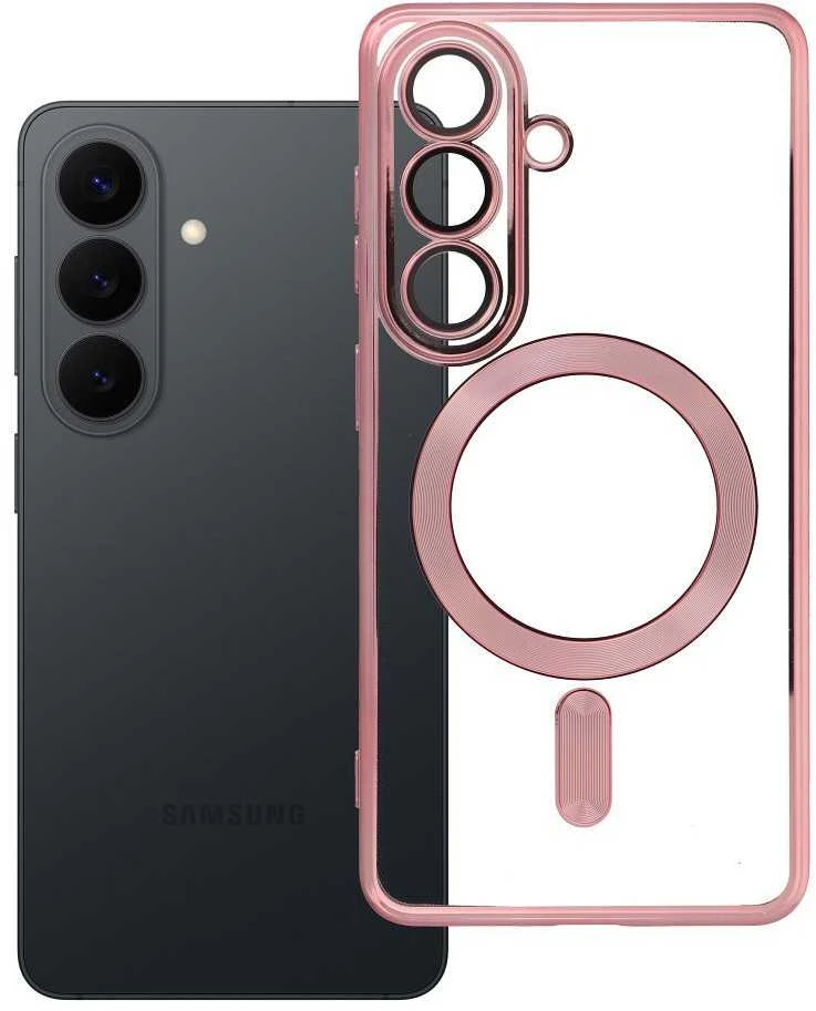 Oem Dėklas na Samsung S26 Electro Mag Cover zgodne su MagSafe złoto rožinė