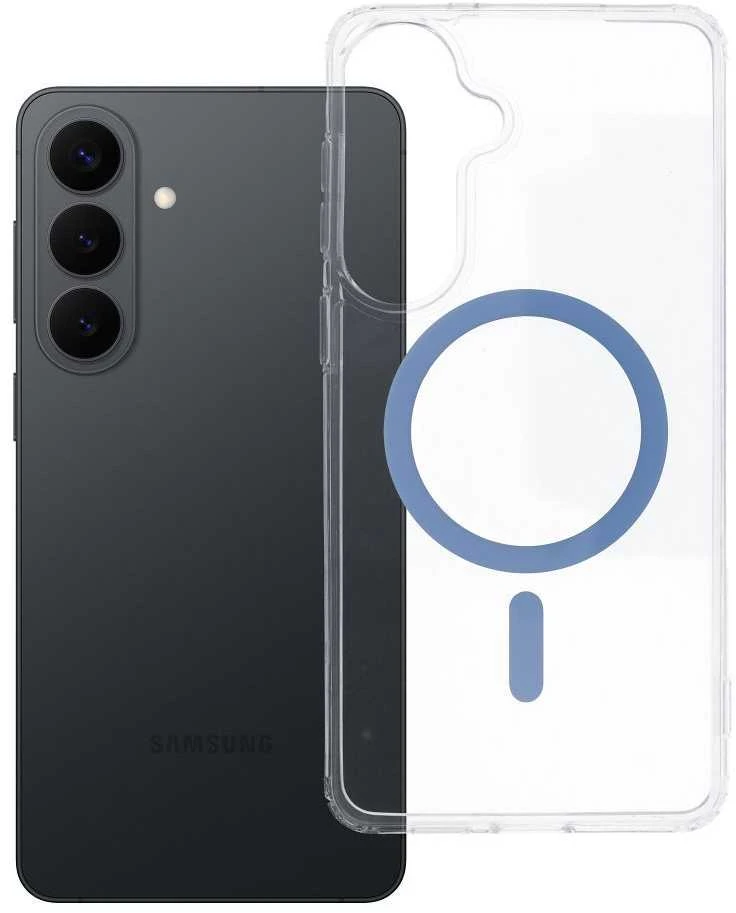 Oem Dėklas na Samsung S26 PLUS Drop Glue Colorful Ring Mag Cover zgodne su MagSafe jasnoniebieskie