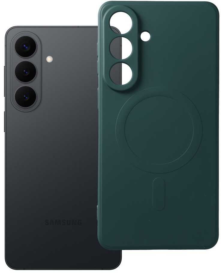 Oem Dėklas na Samsung S26 PLUS Silicone Mag Cover zgodne su MagSafe (camera protection) žalia