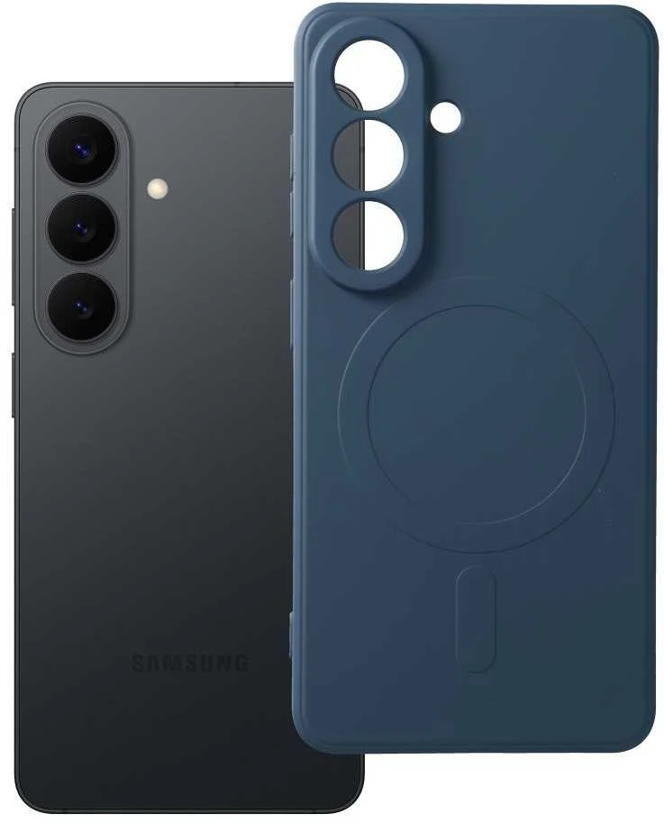 Oem Dėklas na Samsung S26 Silicone Mag Cover zgodne su MagSafe (camera protection) mėlyna