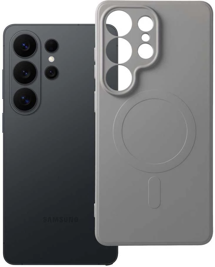 Oem Dėklas na Samsung S26 ULTRA Silicone Mag Cover zgodne su MagSafe (camera protection) tytanowo pilka