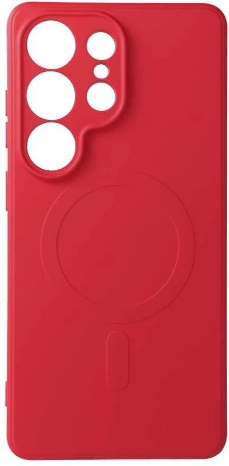 Oem Dėklas na Samsung S26 ULTRA Silicone Mag Cover zgodne su MagSafe (camera protection) raudona