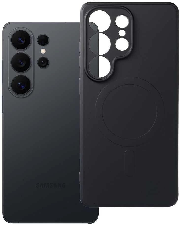 Oem Dėklas, skirtas Samsung S26 ULTRA, Silicone Mag Cover, suderinamas su MagSafe (kameros apsauga), juoda