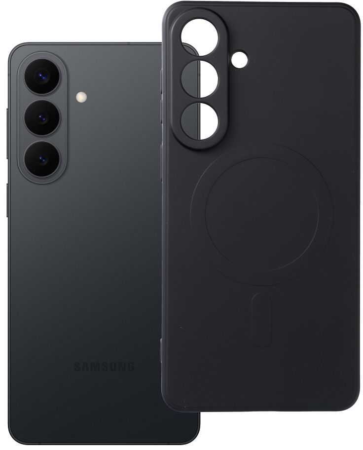 Oem Dėklas na Samsung S26 PLUS Silicone Mag Cover zgodne su MagSafe (camera protection) juoda