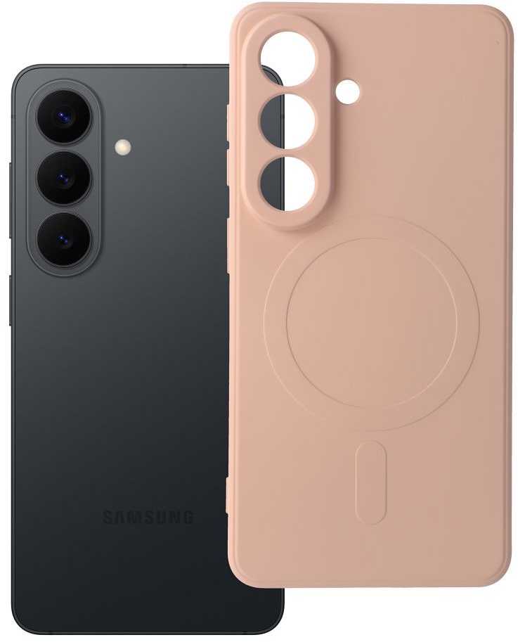 Oem Dėklas na Samsung S26 Silicone Mag Cover zgodne su MagSafe (camera protection) rožinė
