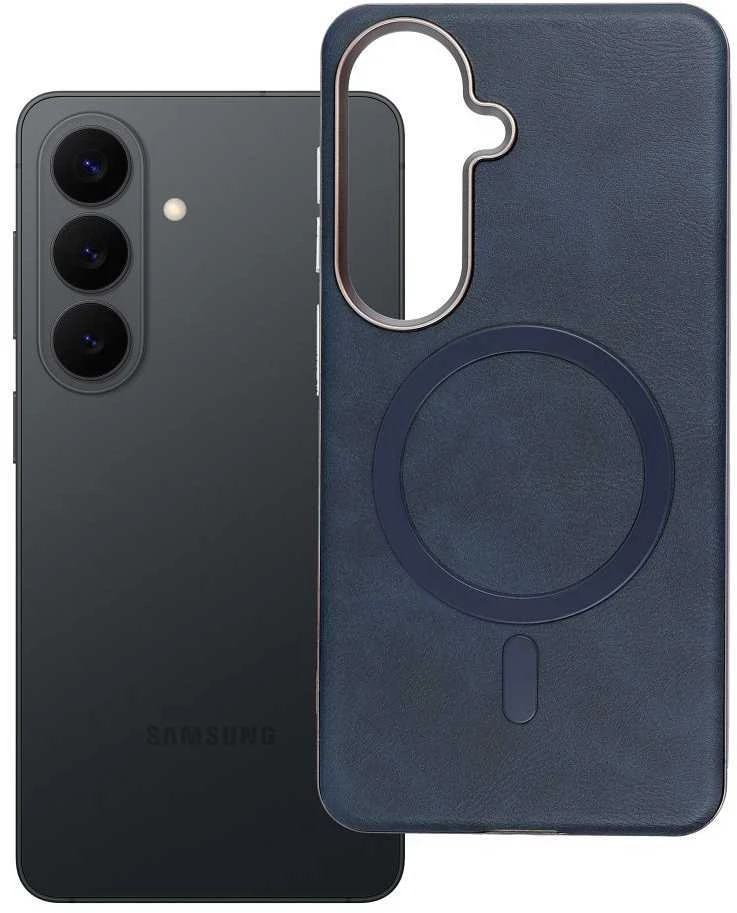 Oem Dėklas na Samsung S26 Gentleman Mag Cover zgodne su MagSafe tamsiai mėlyna