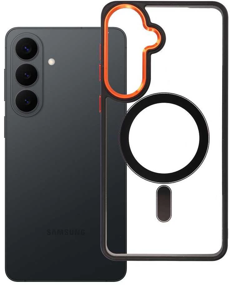 Oem Dėklas na Samsung S26 PLUS Color Edge Mag Cover zgodne su MagSafe juoda auksinė
