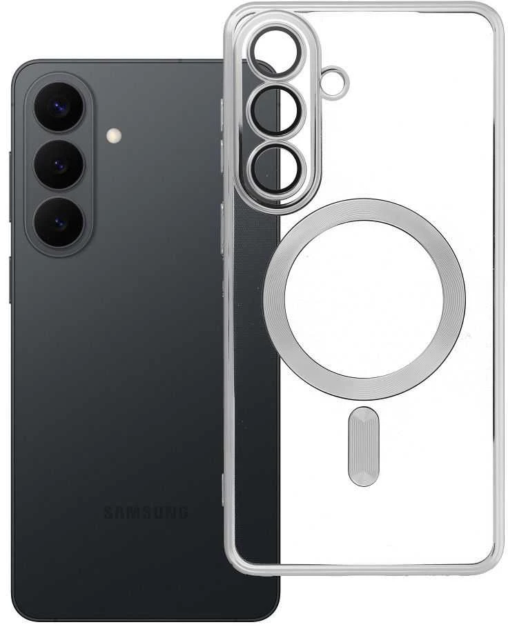 Oem Dėklas na Samsung S26 PLUS Electro Mag Cover zgodne su MagSafe Sidabrinė