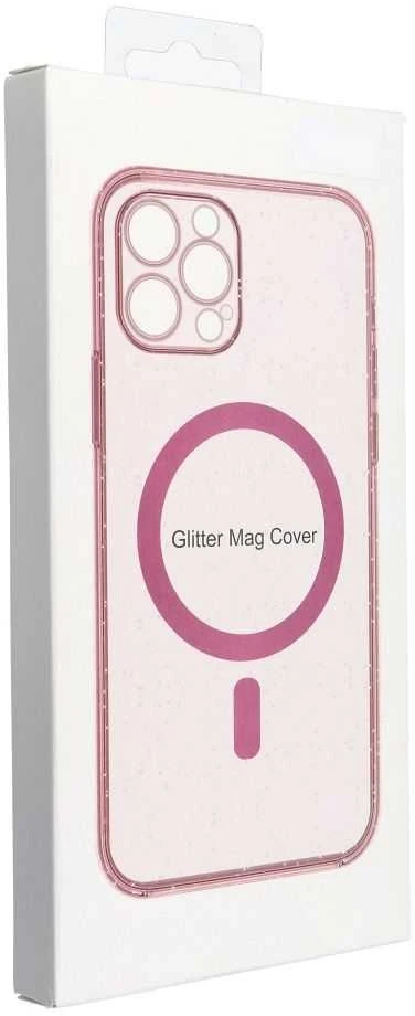 Oem Dėklas na Samsung S26 PLUS Clear Mag Cover - Glitter (Str / Camera Protection) suderinamas su MagSafe blizgučiais