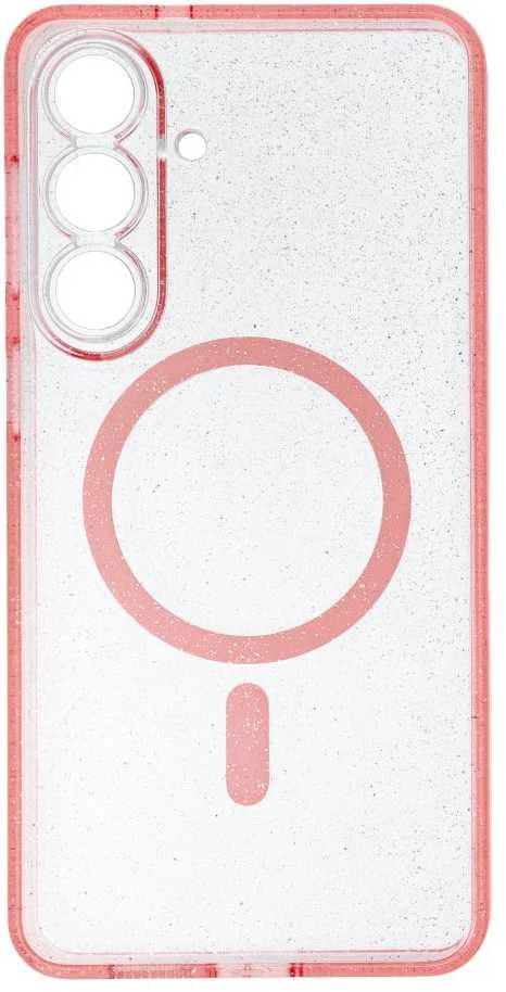 Oem Dėklas na Samsung S26 PLUS Clear Mag Cover - Glitter (Str / Camera Protection) suderinamas su MagSafe blizgučiais