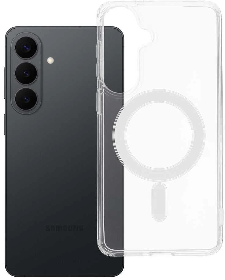 Dėklas Oem „Samsung S26 PLUS Clear Mag Cover“ (Str) dėklai yra patogūs skaidrūs „MagSafe“ dėklai.