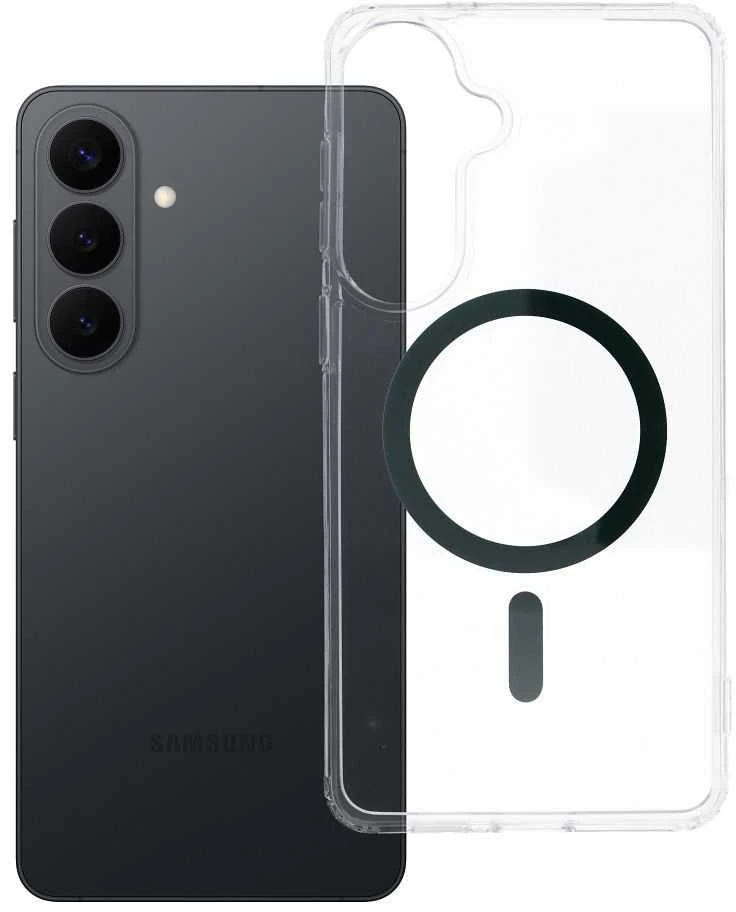 Oem Dėklas na Samsung S26 PLUS Drop Glue Colorful Ring Mag Cover suderinamas su MagSafe tamsiai žalia