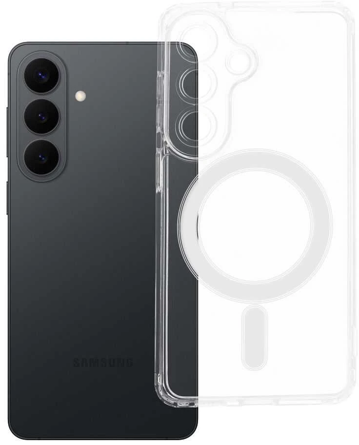 Dėklas Oem „Samsung S26 Clear Mag Cover“ (apsauginiai / kameros dėklai) yra patogūs skaidrūs „MagSafe“ dėklai.