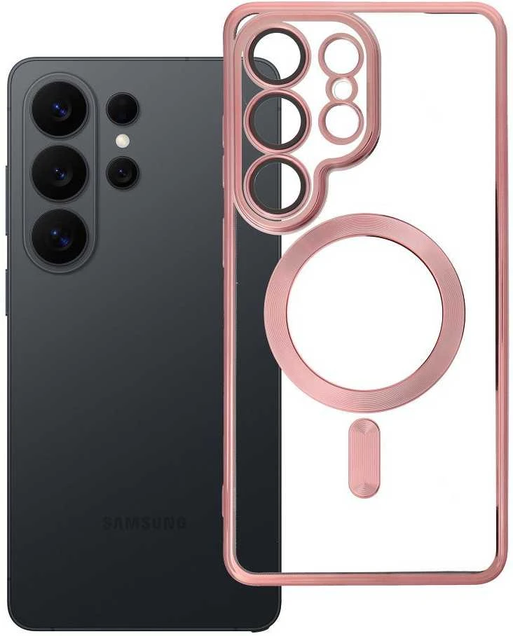 Oem Dėklas na Samsung S26 ULTRA Electro Mag Cover zgodne su MagSafe złoto rožinė