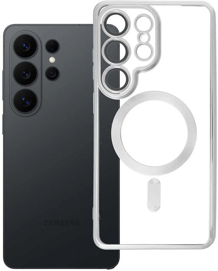 Oem Dėklas na Samsung S26 ULTRA Electro Mag Cover zgodne su MagSafe Sidabrinė