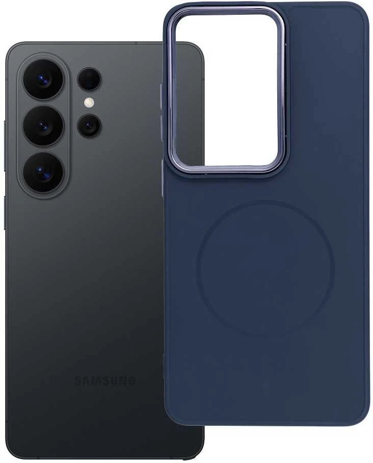 Oem Dėklas Samsung S26 ULTRA Frame Mag Cover suderinamas su MagSafe tamsiai mėlyna