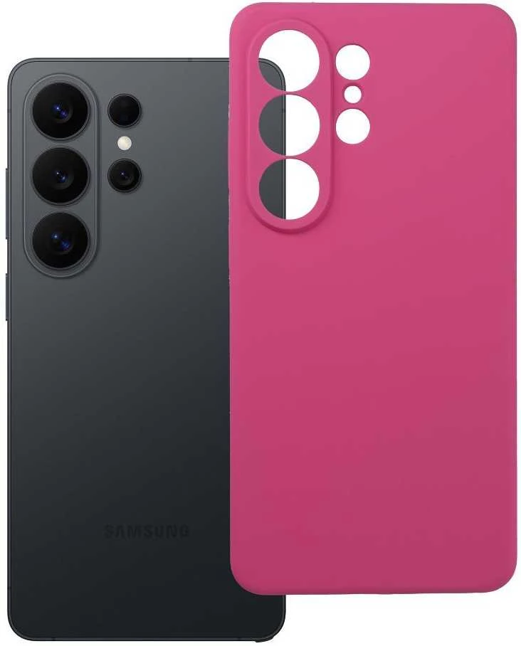 Oem Dėklas na Samsung S26 ULTRA Silicone 2mm (camera protection) rožinė