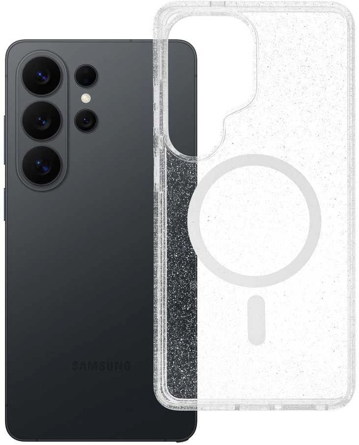 Oem Dėklas na Samsung S26 ULTRA Clear Mag Cover - Glitter (Str) zgodne su MagSafe transparentne glitter