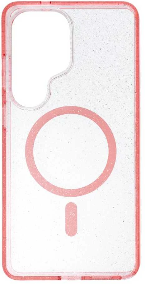 Oem Dėklas na Samsung S26 ULTRA Clear Mag Cover - Glitter (Str) zgodne su MagSafe rožinė glitter