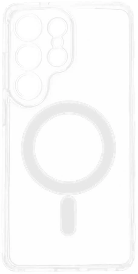Dėklas Oem „Samsung S26 ULTRA Clear Mag Cover“ (apsauginiai / kameros dėklai) yra patogūs skaidrūs „MagSafe“ dėklai.