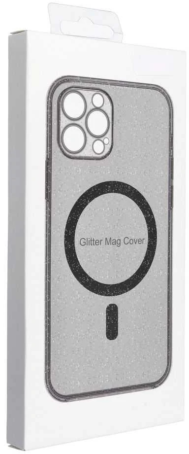 Oem Dėklas na Samsung S26 ULTRA Clear Mag Cover - Glitter (Str / Camera Protection) zgodne su MagSafe juoda glitter