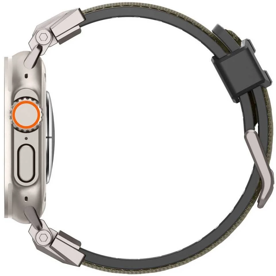 „Spigen DuraPro Armor“ dirželis, skirtas „Apple Watch 44 / 45 / 46 / 49 mm“ – Žalias
