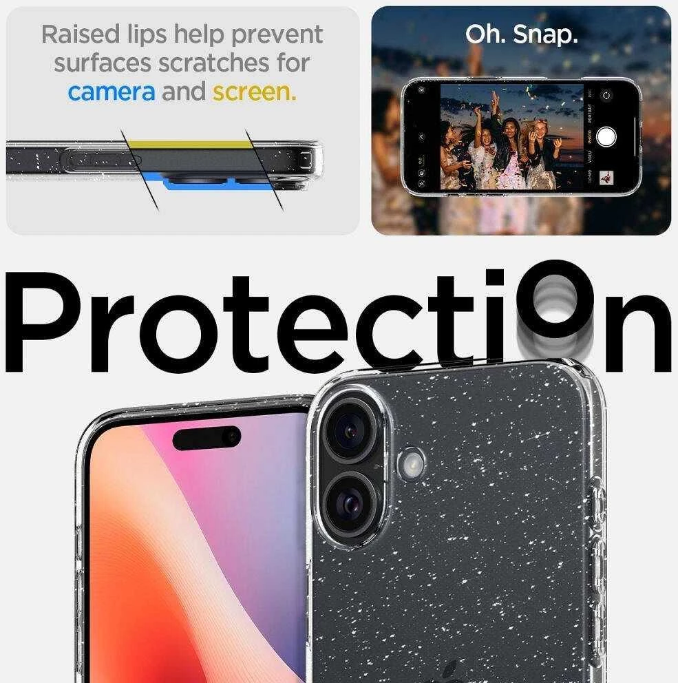 „Spigen“ skystųjų kristalų dėklas „Apple iPhone 16 Plus 6.7“ blizgantis kristalas ACS08065