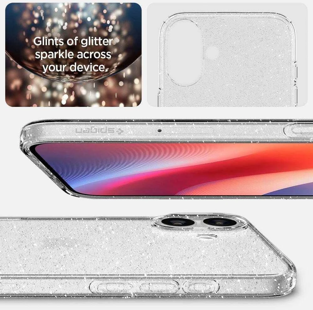 „Spigen“ skystųjų kristalų dėklas „Apple iPhone 16 Plus 6.7“ blizgantis kristalas ACS08065