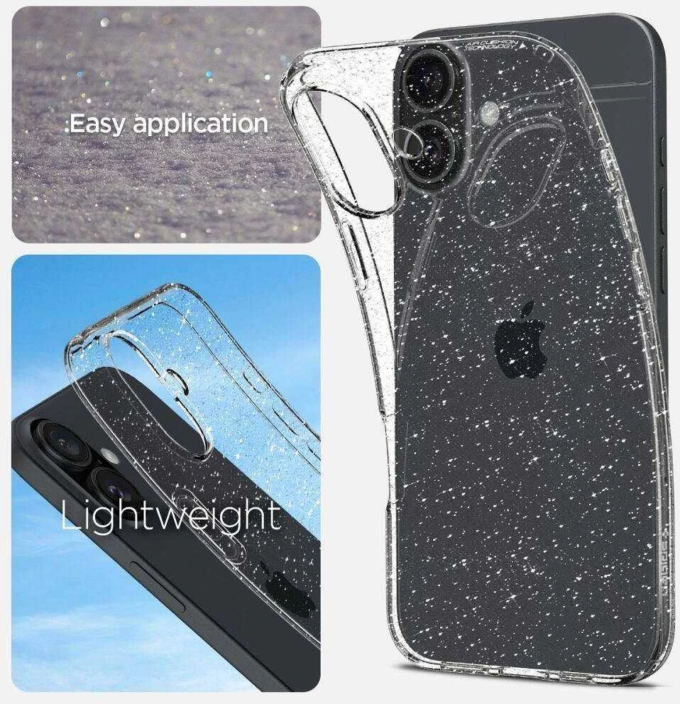 „Spigen“ skystųjų kristalų dėklas „Apple iPhone 16 Plus 6.7“ blizgantis kristalas ACS08065