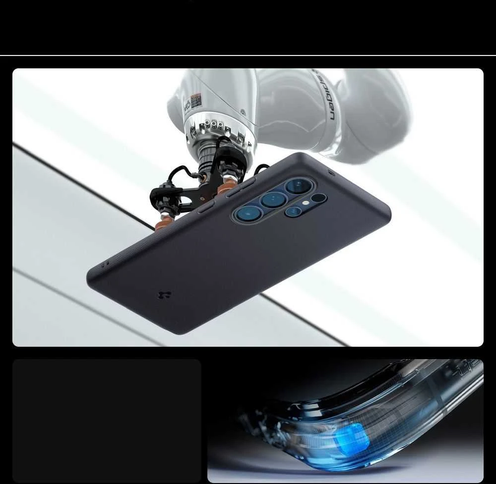 Spigen Caseology Nano Pop dėklas skirtas Samsung Galaxy S25 Ultra – juodos spalvos