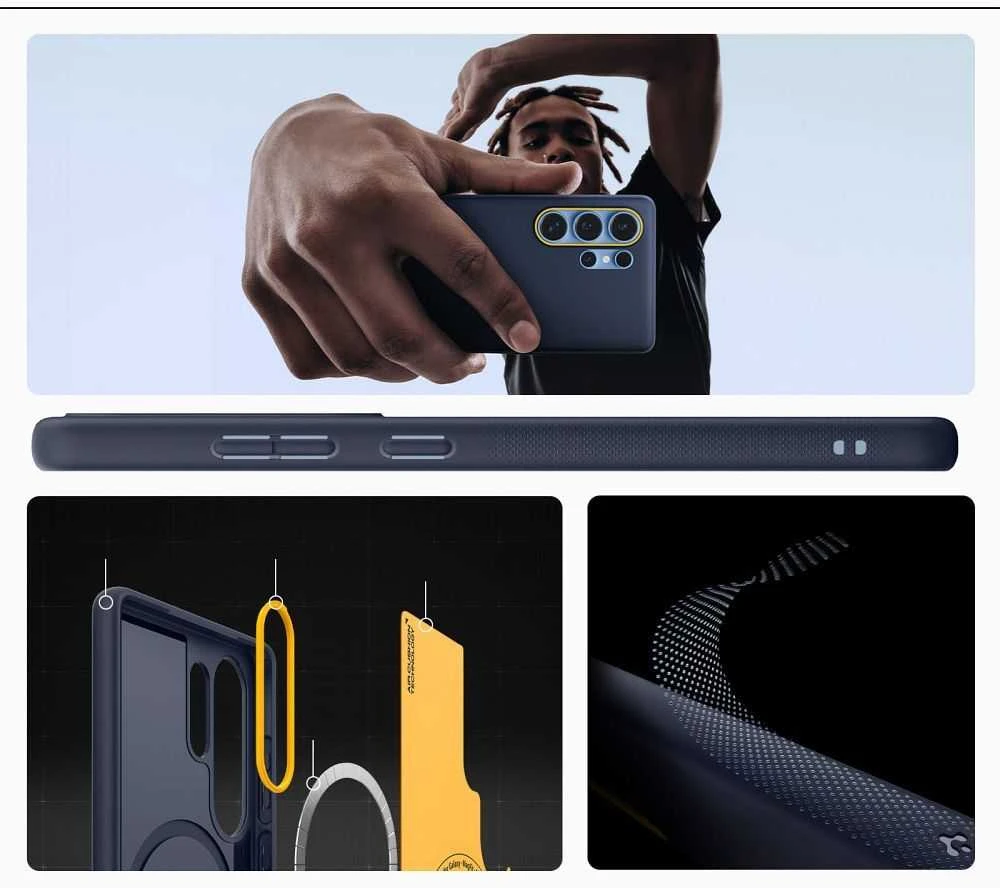 Dėklas Spigen Nano Pop MagSafe, mėlyna (blueberry navy) – Samsung Galaxy S25 Ultra