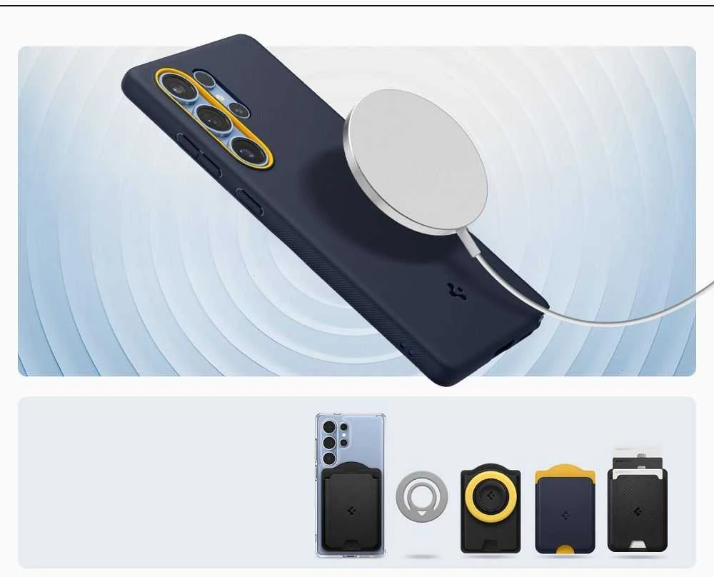 Dėklas Spigen Nano Pop MagSafe, mėlyna (blueberry navy) – Samsung Galaxy S25 Ultra