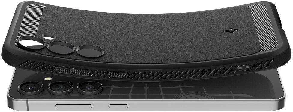 Spigen Rugged Armor Samsung Galaxy S24 FE – dėklas telefonui juodos spalvos
