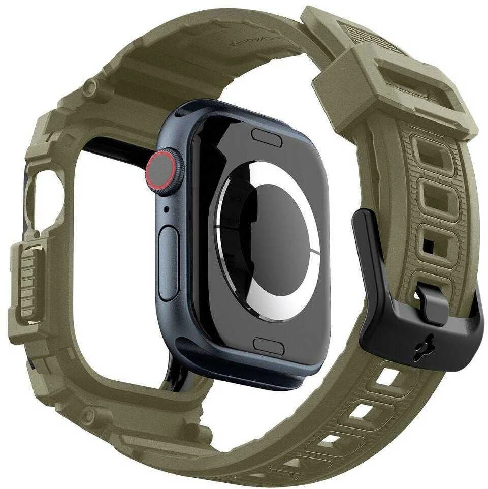 Spigen RUGGED ARMOR "PRO" Apple Watch 10 (46 mm) VINTAGE haki spalvos