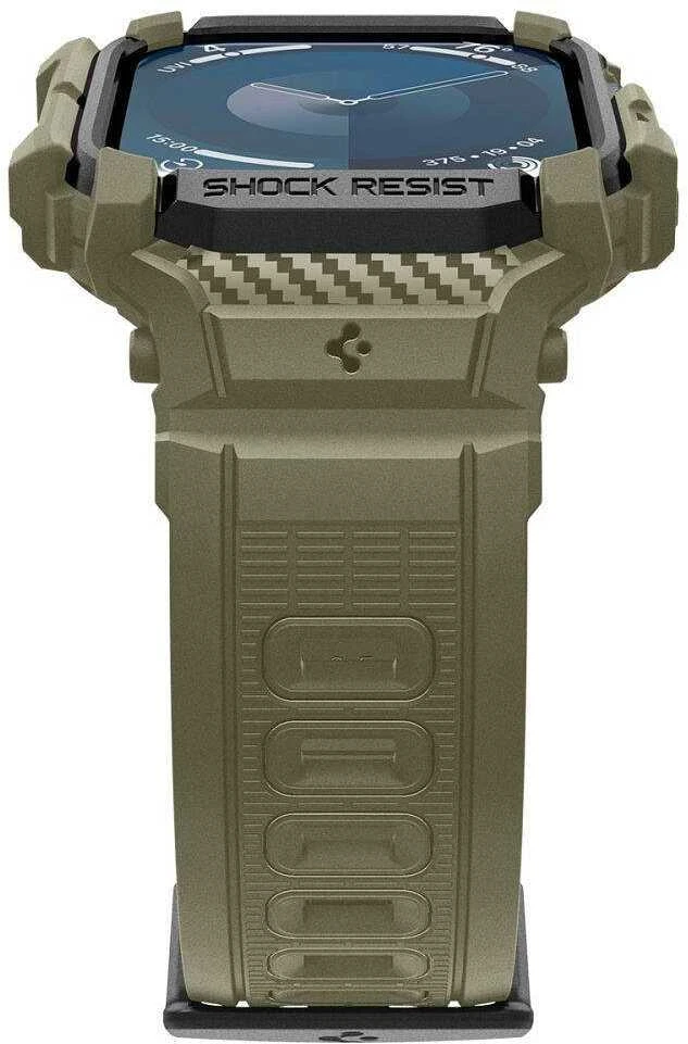 Spigen RUGGED ARMOR "PRO" Apple Watch 10 (46 mm) VINTAGE haki spalvos