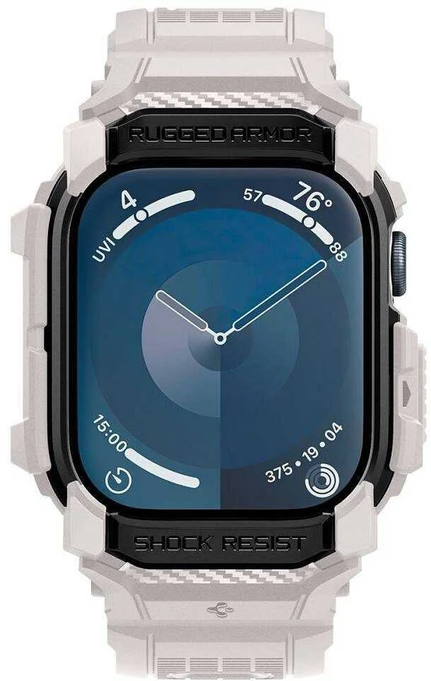 Spigen Rugged Armor ”Pro” Apyrankė for Apple Watch 10 (46MM) – rusvai gelsvas