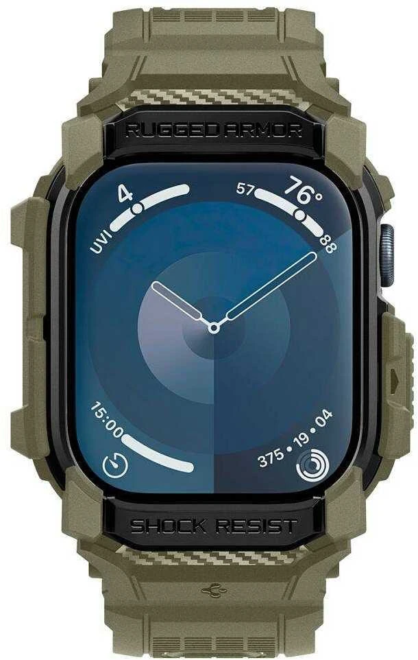 Spigen RUGGED ARMOR "PRO" Apple Watch 10 (46 mm) VINTAGE haki spalvos