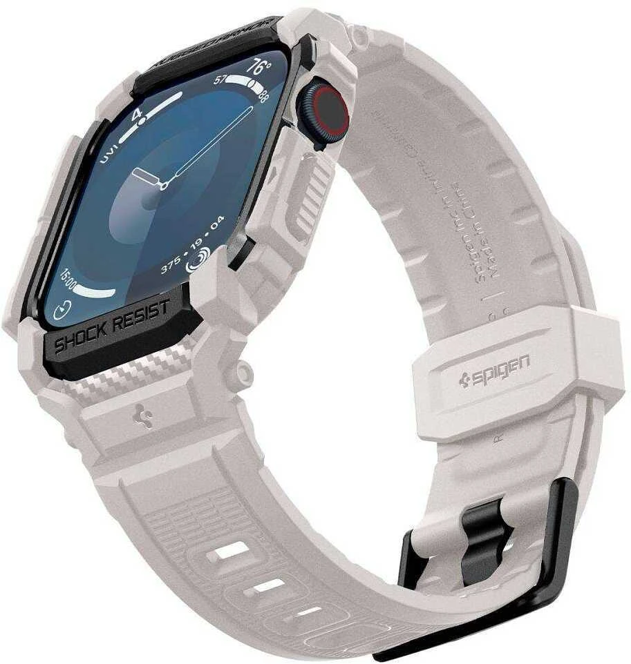 Spigen Rugged Armor ”Pro” Apyrankė for Apple Watch 10 (46MM) – rusvai gelsvas