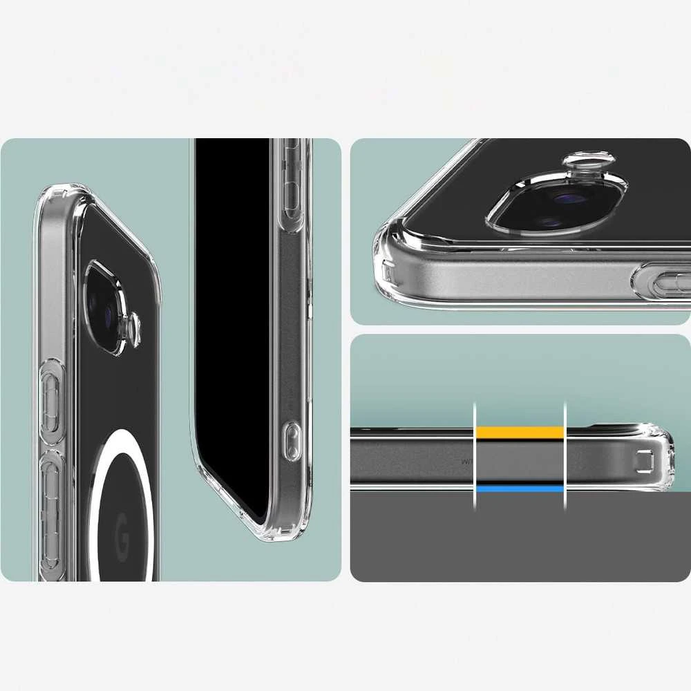 „Spigen Ultra Hybrid“ dėklas, skirtas „Google Pixel 9A“ – skaidrus