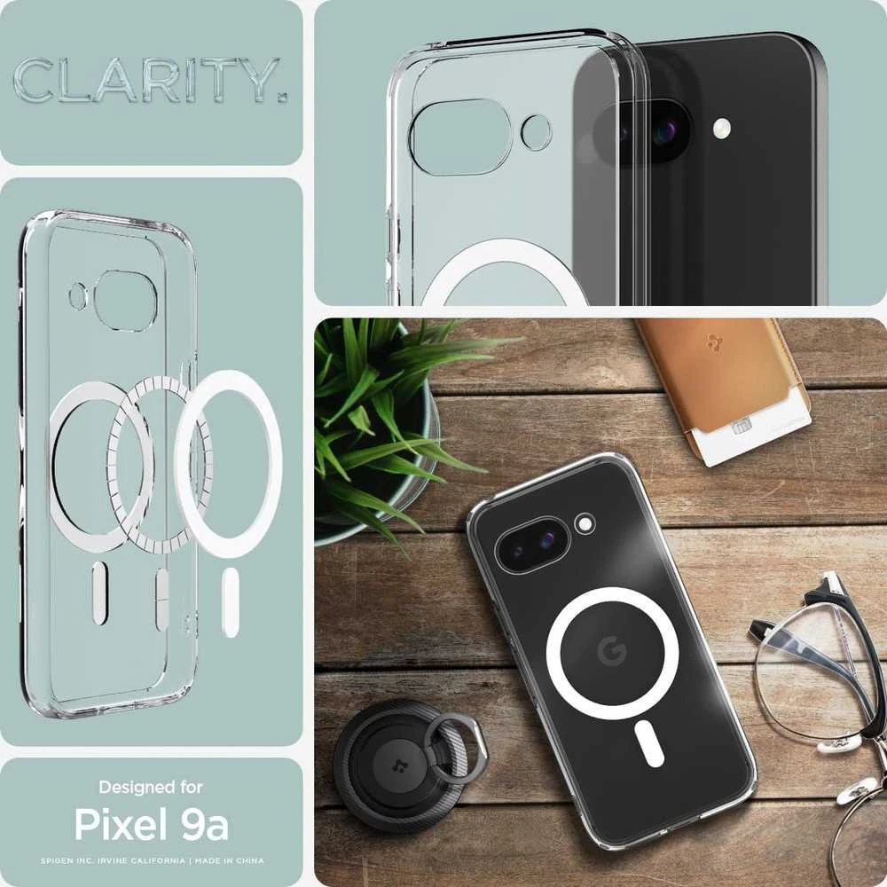 „Spigen Ultra Hybrid“ dėklas, skirtas „Google Pixel 9A“ – skaidrus