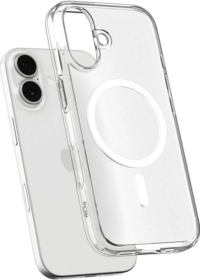 Spigen Ultra Hybrid MagSafe dėklas skirtas Apple iPhone 17 – baltos spalvos