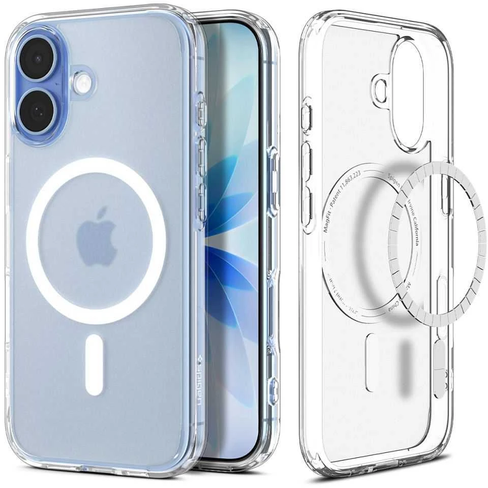 Spigen Ultra Hybrid MagSafe dėklas skirtas Apple iPhone 17 – baltos spalvos