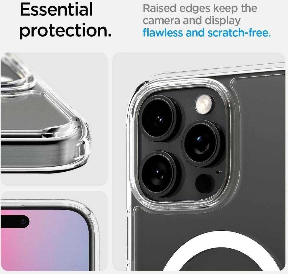 Apple iPhone 16 Pro Spigen Ultra Hybrid „T” Mag MagSafe dėklas telefonui baltos spalvos