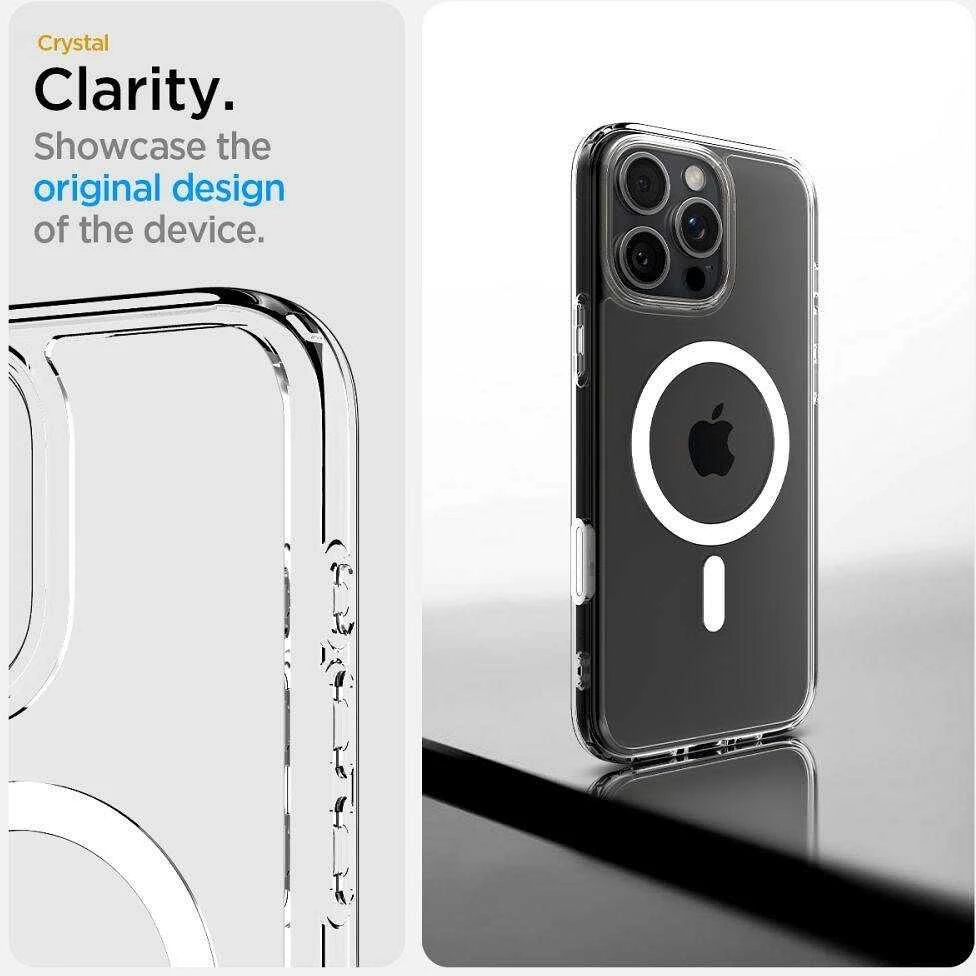 Spigen ULTRA HYBRID "T" MAG MAGSAFE Apple iPhone 16 Pro Max dėklas telefonui baltos spalvos