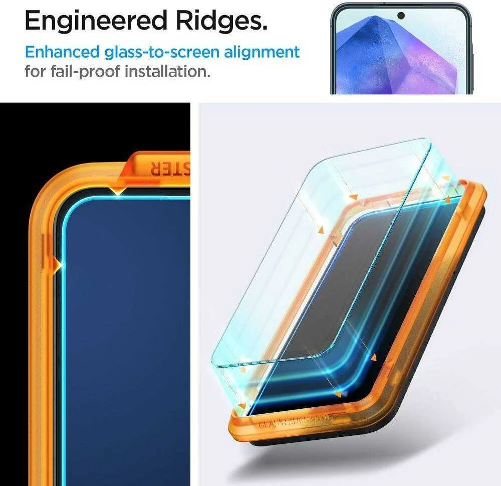 Apsauginis stiklas Samsung Galaxy A55 5G Spigen ALM Glas.tr 2-pack skaidrus