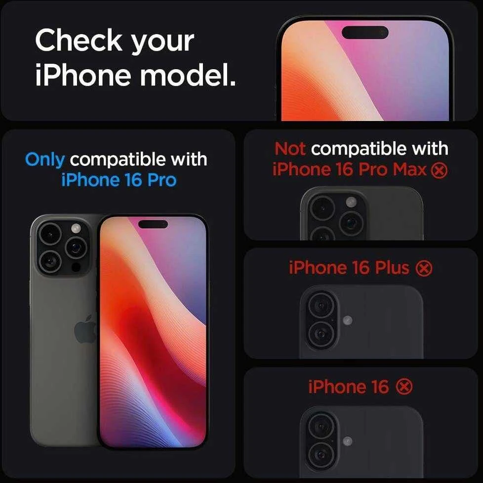 Spigen Glas.tR EZ Fit Apple iPhone 16 Pro / 17 / 17 Pro – 2 vnt.