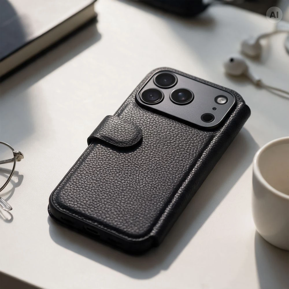 Oem Flip case for iPhone 17 PRO / 18 PRO Max Protect juodas