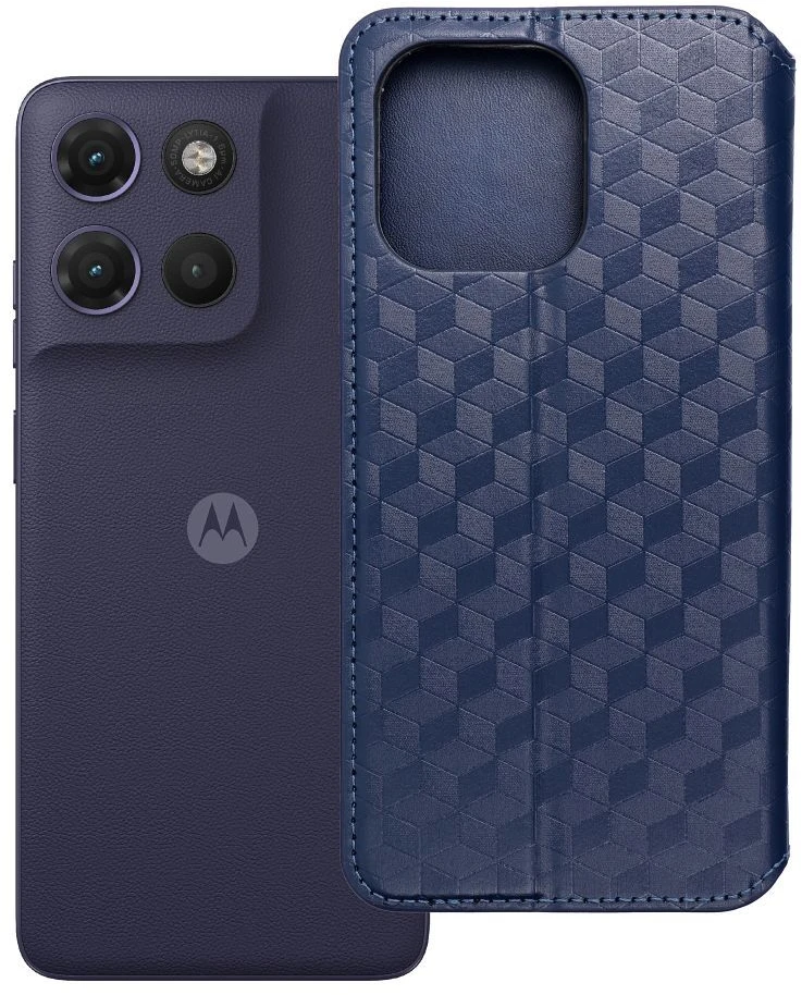 Oem Atverčiamas dėklas, skirtas Motorola G17 POWER Cubic Book, mėlynas